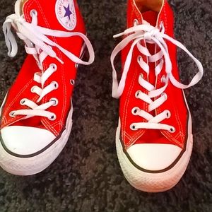 Red high top converse